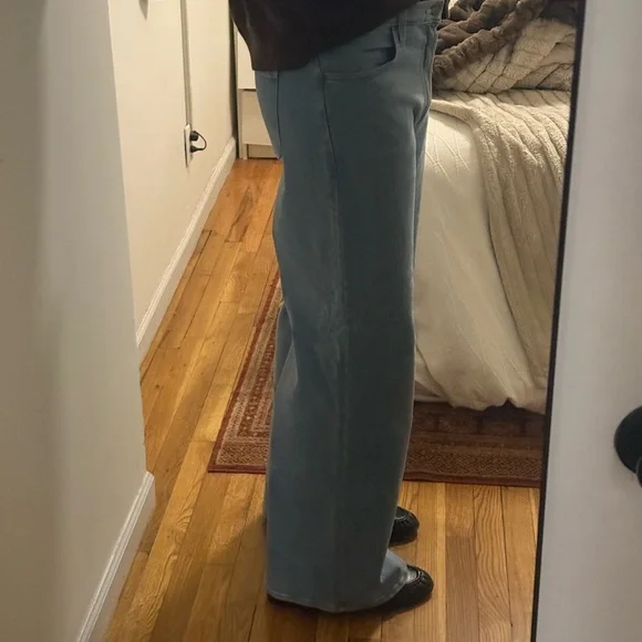 Men's Light Blue Wide-Leg flared Jeans